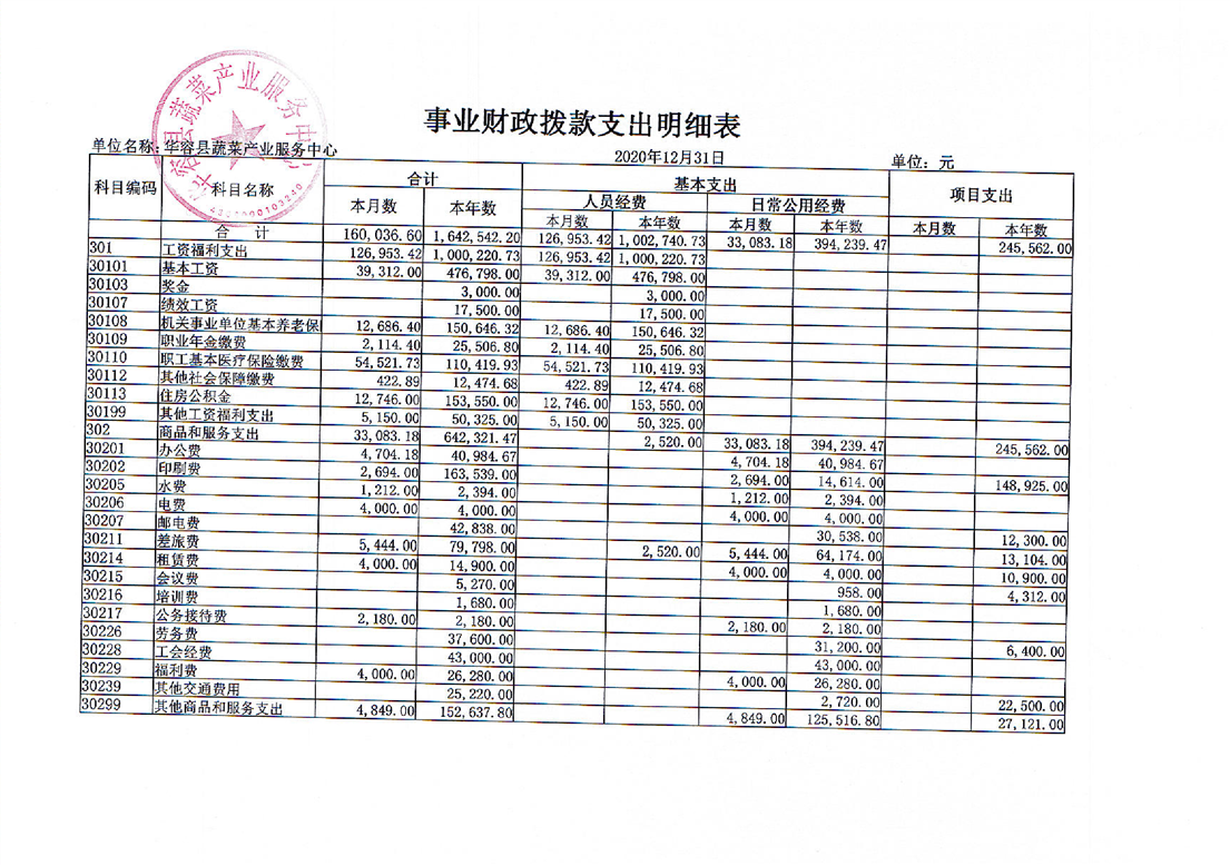 12月支出明细表